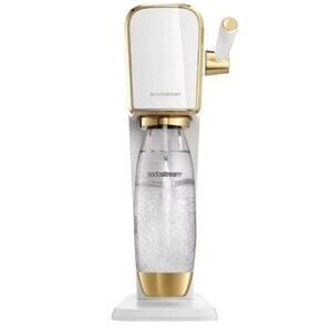 White Gold SodaStream Sparkling Water Maker Machine Modern Kitchen Appliance